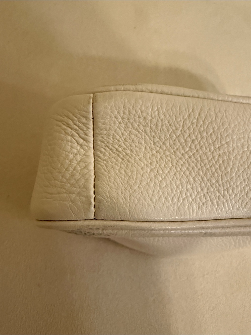 Coach Nolita 19 Pebbled Leather Shoulder Bag in Cream with Gold Chain - Picture 7 of 10
